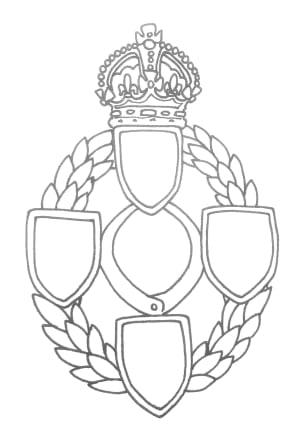 Outline of the first pattern REME badge.