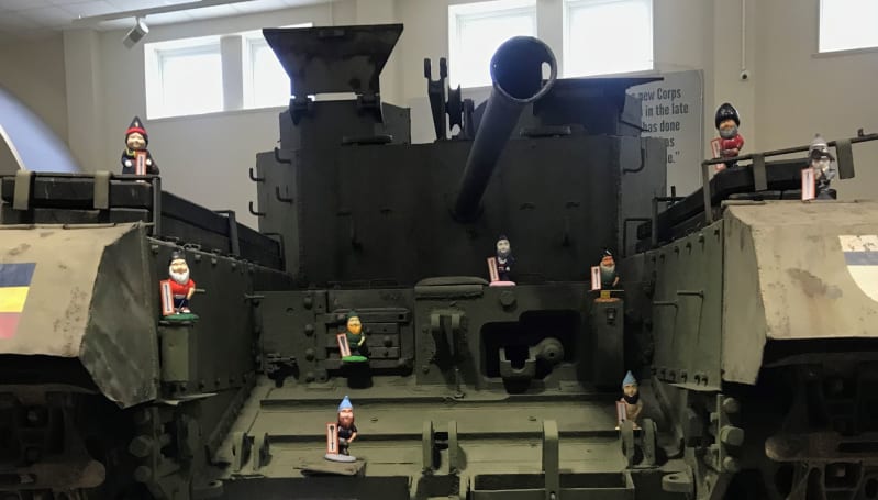 Gnomes on the Churchill tank